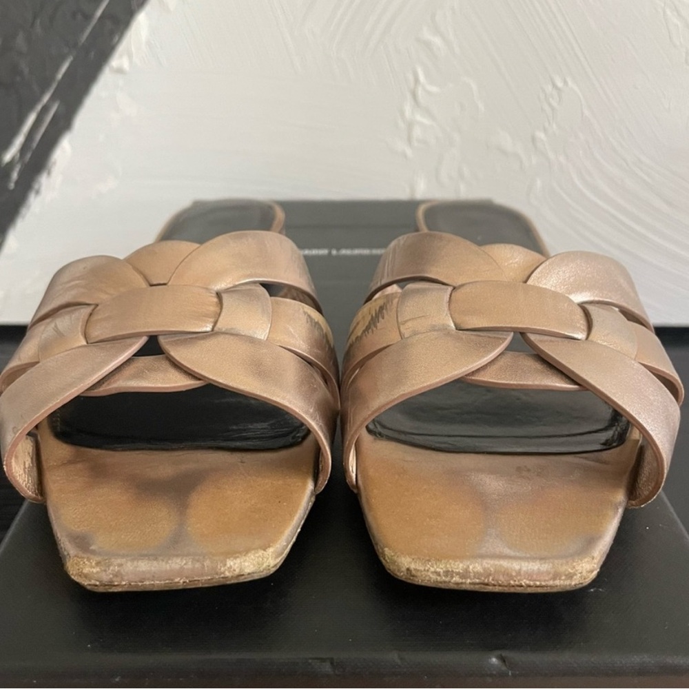 Saint Laurent Metallic Sandals - Picture 11 of 13